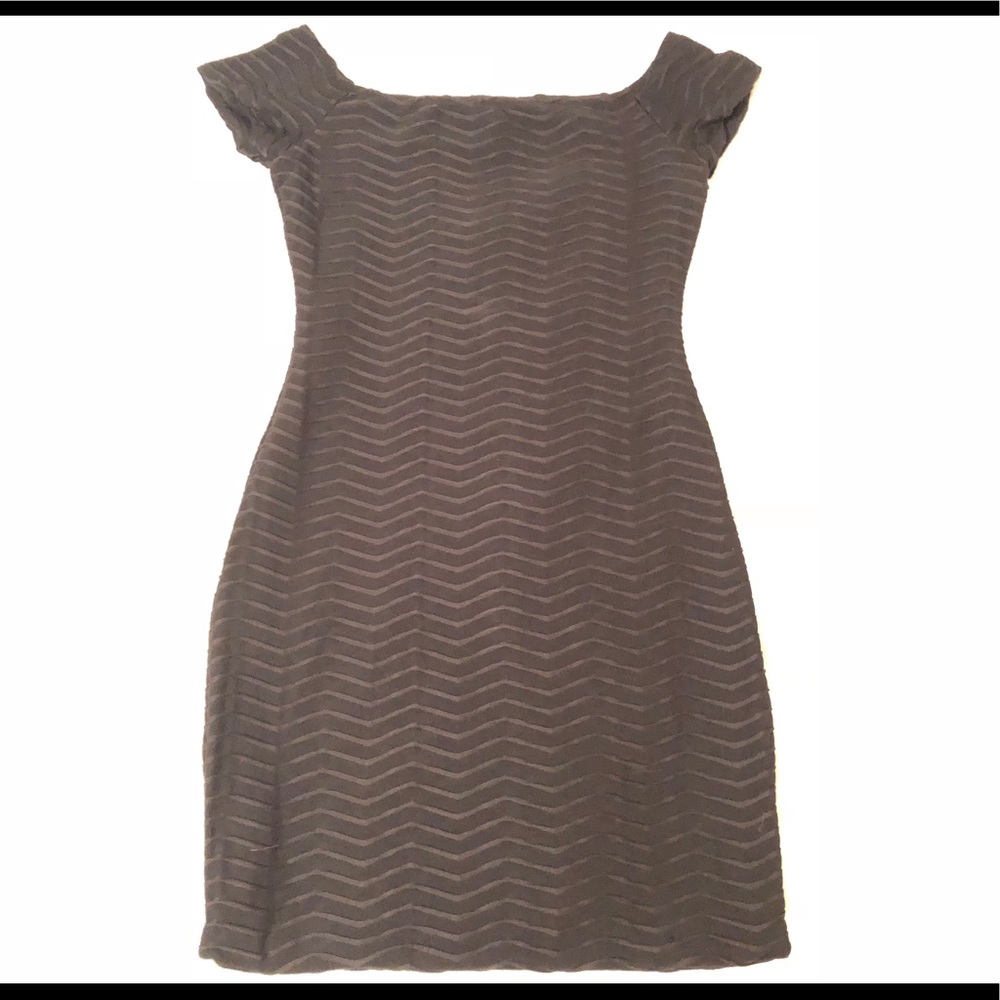Black textured dress